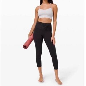 LULULEMON | Align Black Twist-Waist High Rise 23” Crop Leggings Women’s Size 4